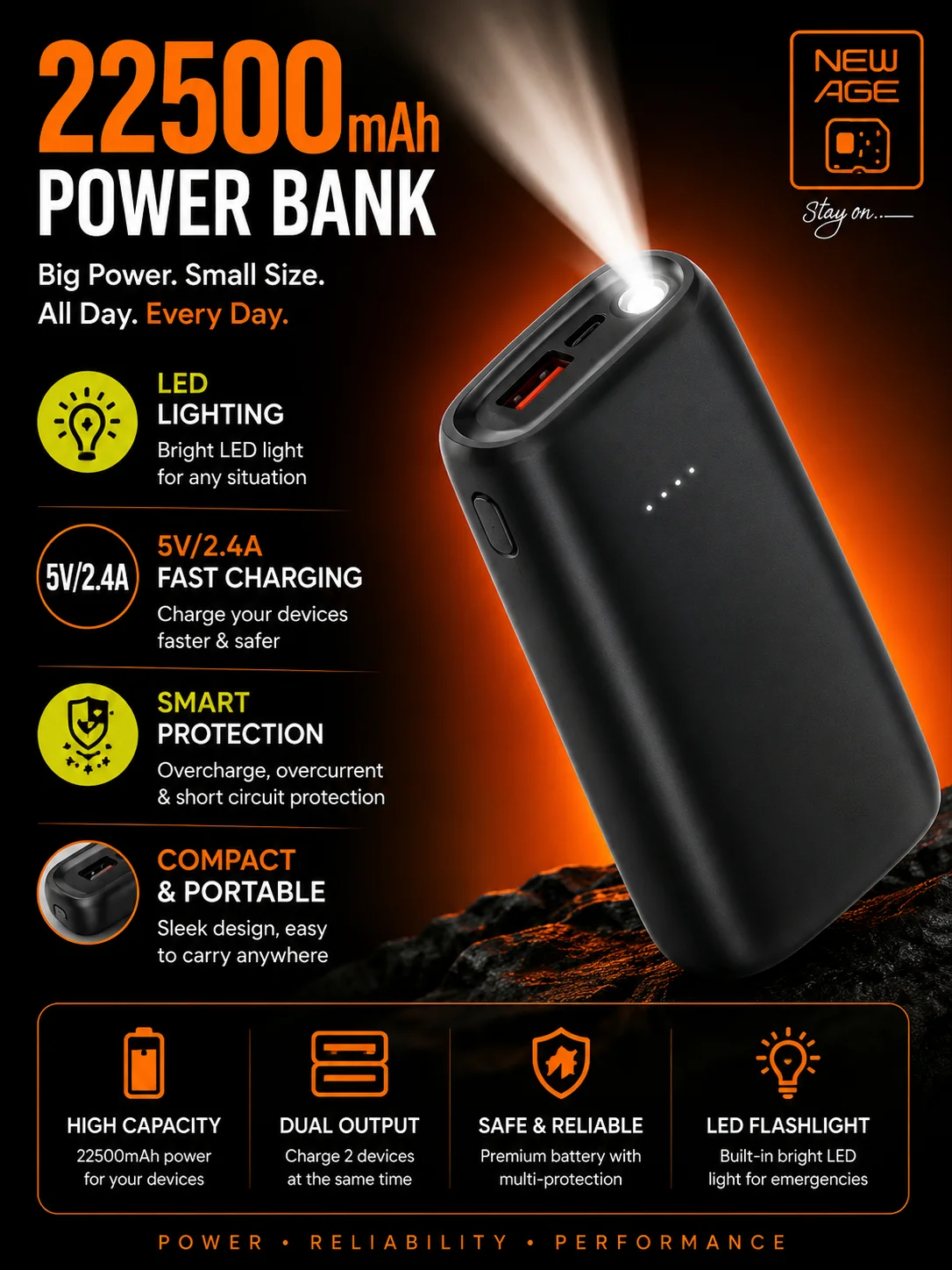 New age 22500mAh polymer PB Turbo 1